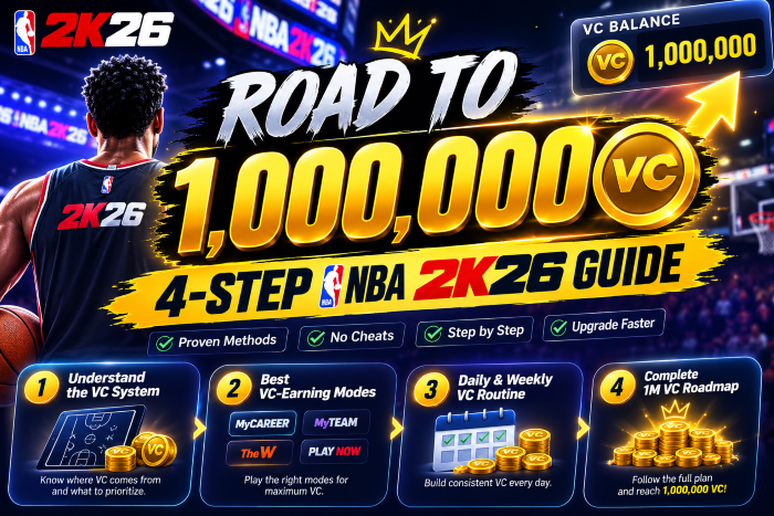 Road to 1,000,000 VC, four-step NBA 2K26 guide